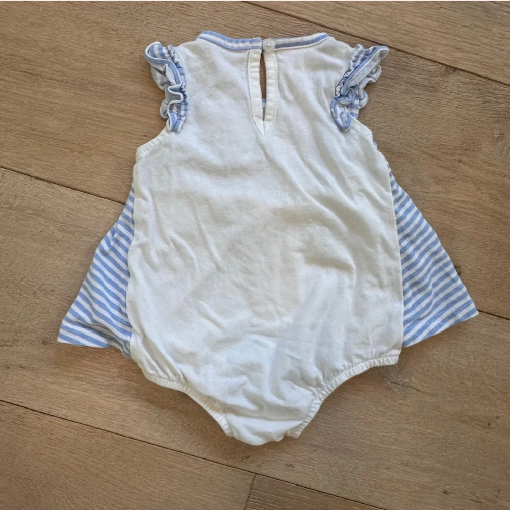 First Impressions Blue and White Striped Diaper Cover